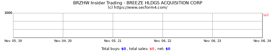 Insider Trading Transactions for BREEZE HLDGS ACQUISITION CORP